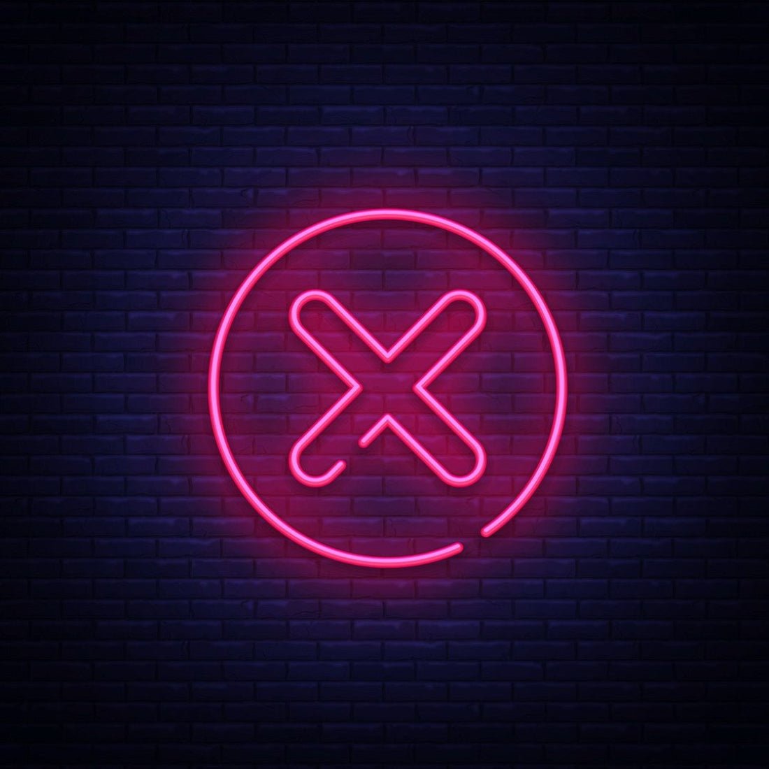 No Delete Close Symbol Led Sign Business Neon Sign - Shineneon