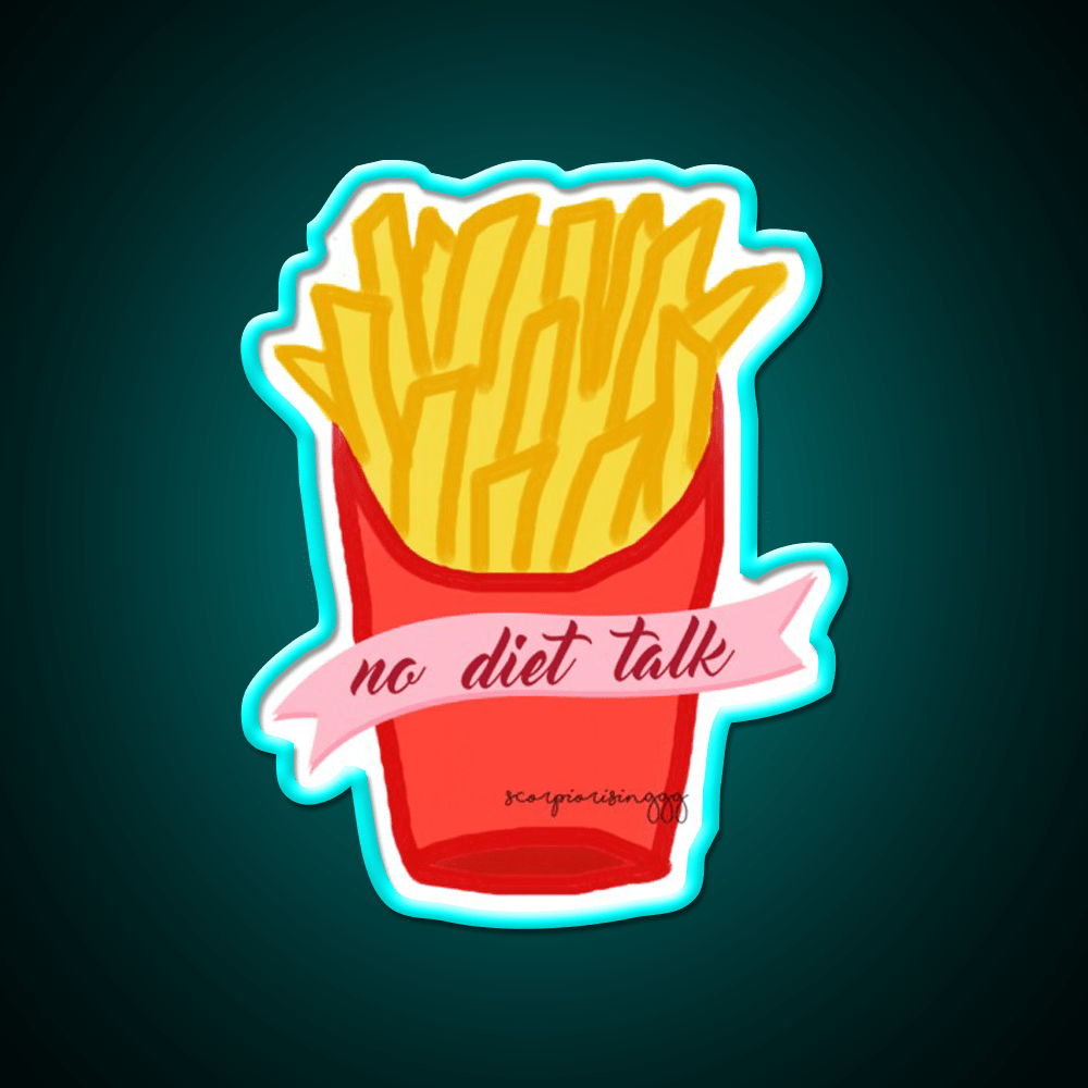 No Diet Talk Snack Food Led Neon Sign Rgb Color - Shineneon
