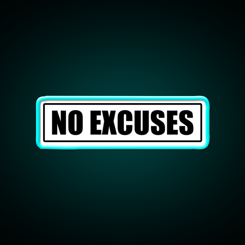 No Excuses Gym Fitness Gym Fitness Led Neon Sign Gym Room Sign Rgb Color