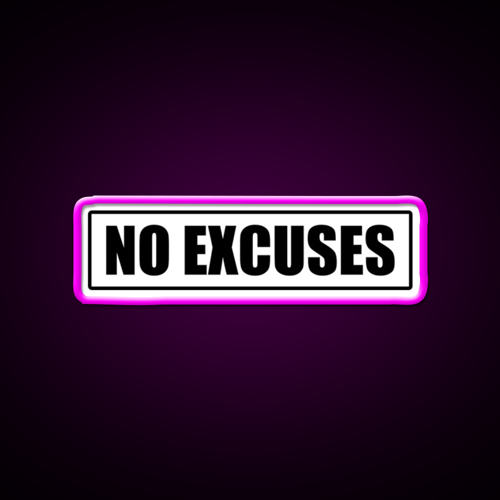 No Excuses Gym Fitness Gym Fitness Led Neon Sign Gym Room Sign Rgb Color