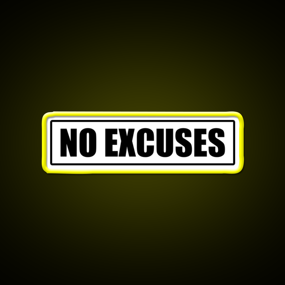 No Excuses Gym Fitness Gym Fitness Led Neon Sign Gym Room Sign Rgb Color