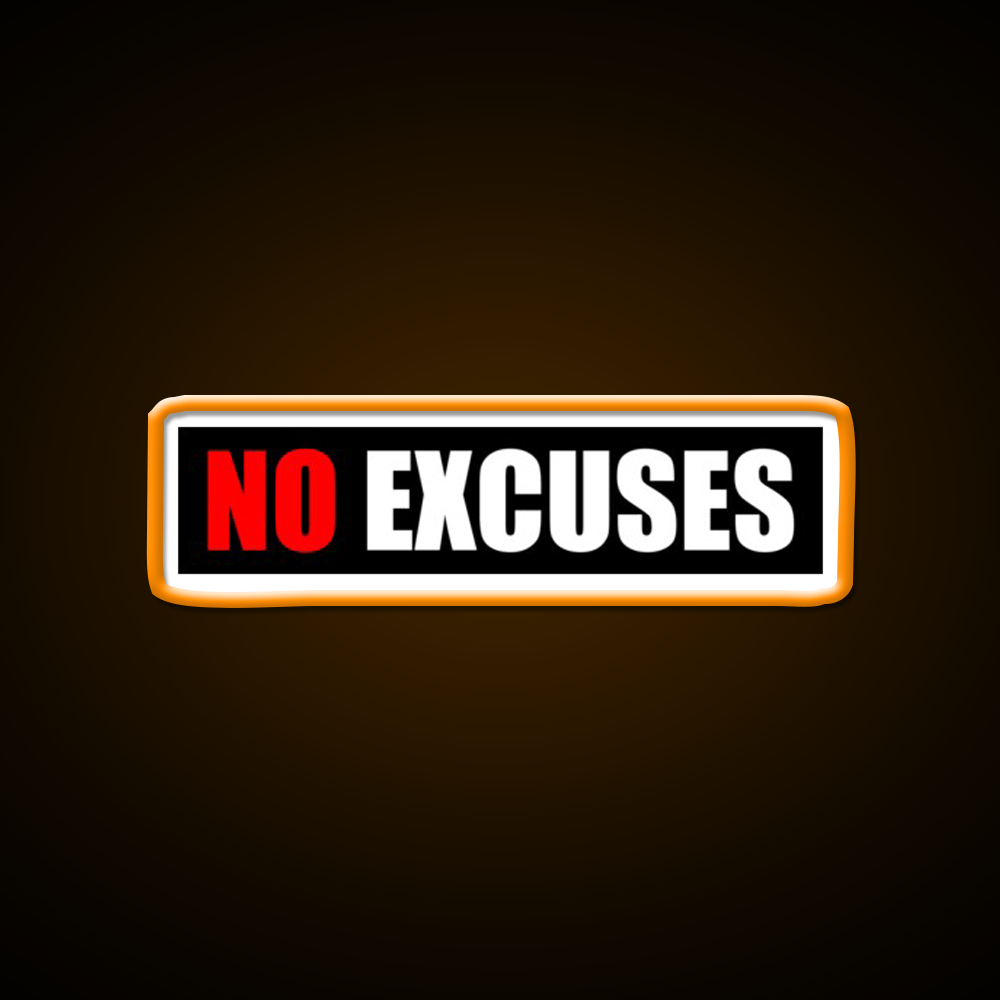No Excuses Gym Fitness Gym Fitness Led Neon Sign Rgb Color