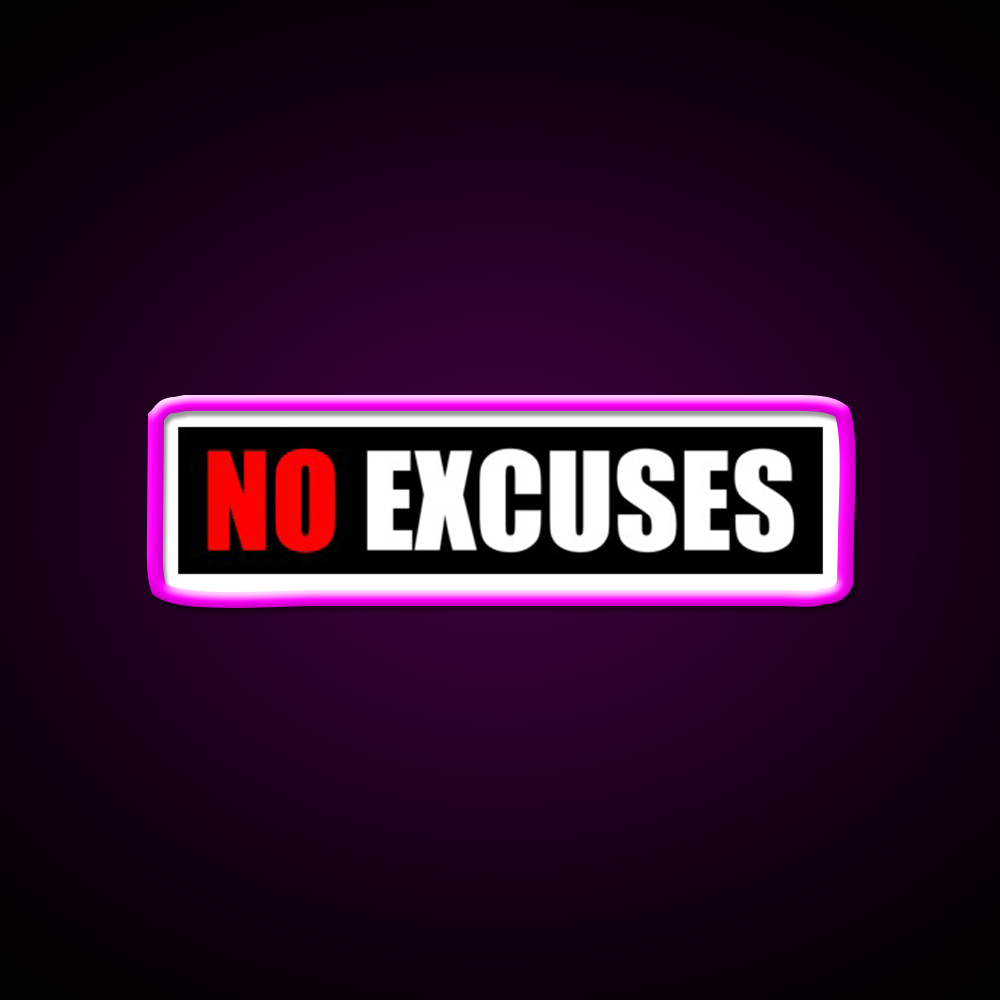 No Excuses Gym Fitness Gym Fitness Led Neon Sign Rgb Color