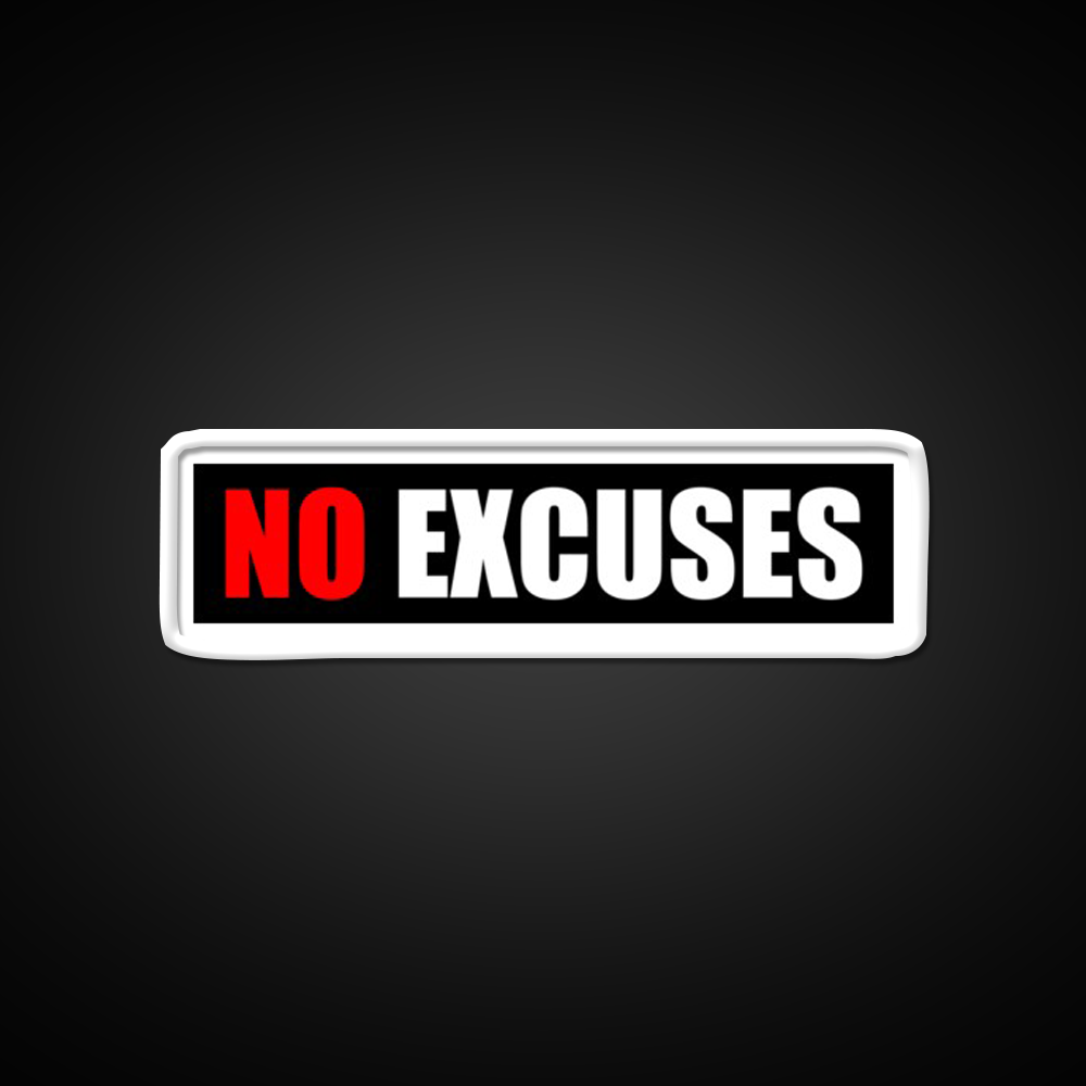 No Excuses Gym Fitness Gym Fitness Led Neon Sign Rgb Color