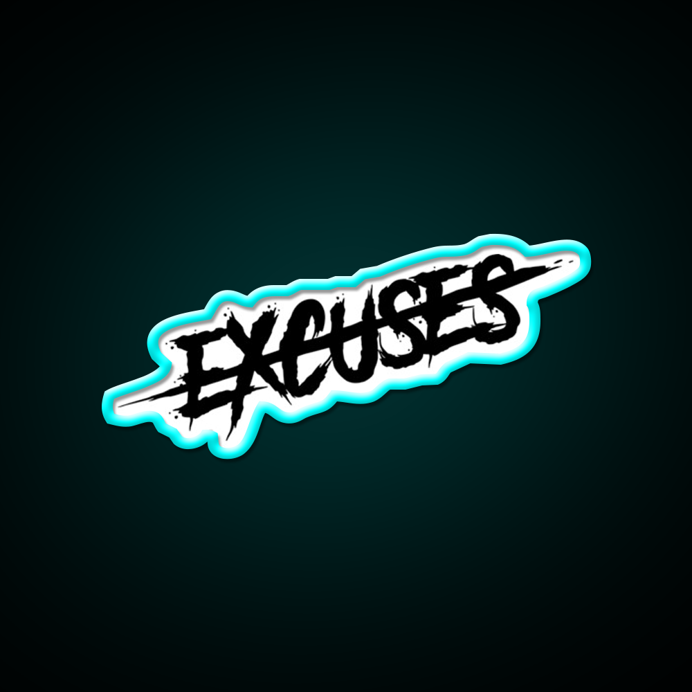 No Excuses Gym Fitness Led Neon Sign Rgb Color