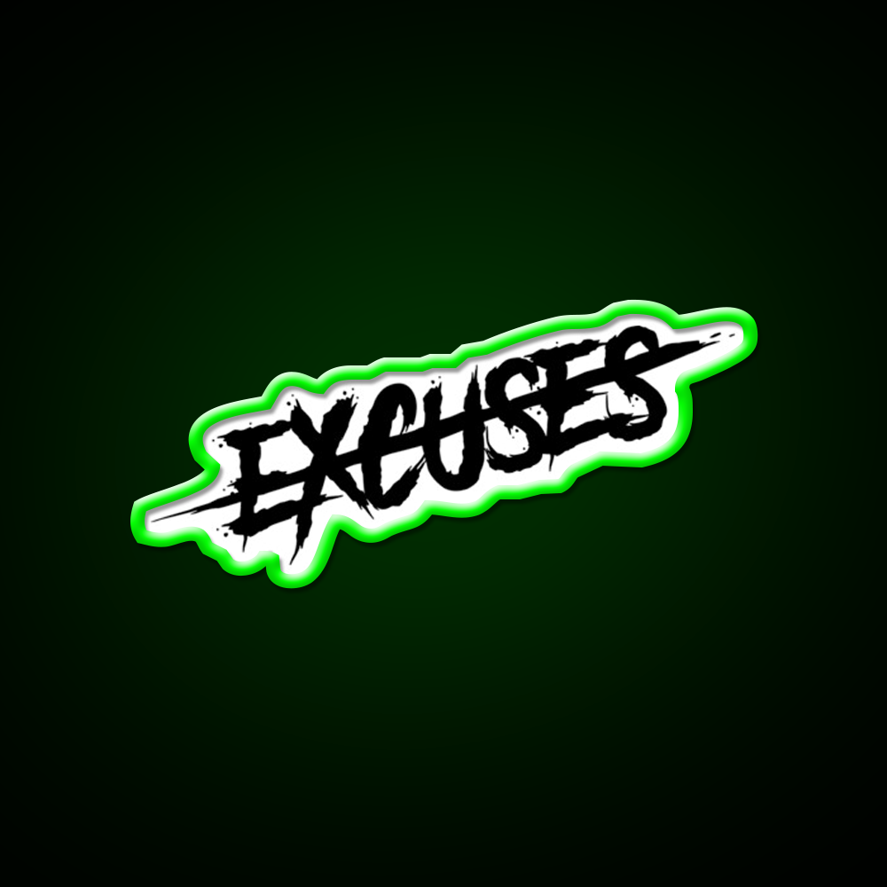 No Excuses Gym Fitness Led Neon Sign Rgb Color