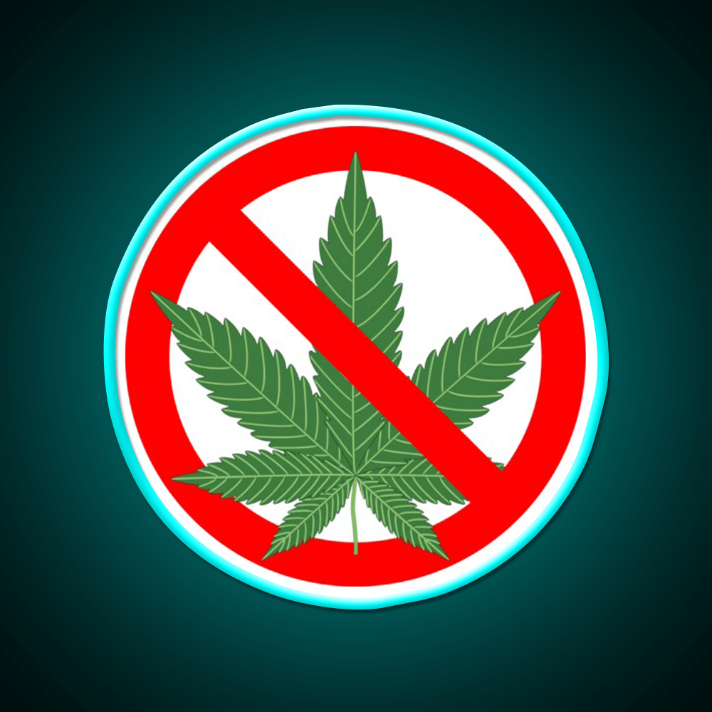 No Hemp Inspired Green Leaf Led Neon Sign Rgb Color - Shineneon