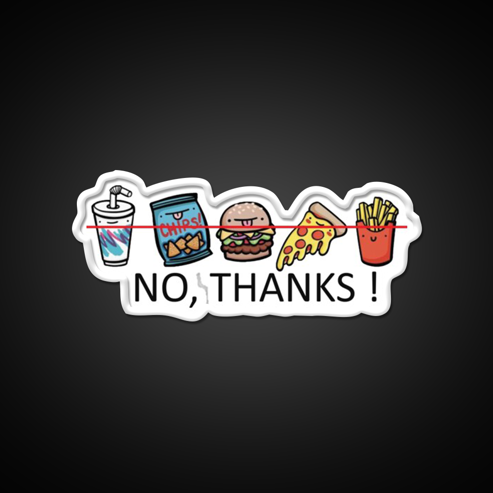 No Junk Food Gym Fitness Led Neon Sign Rgb Color