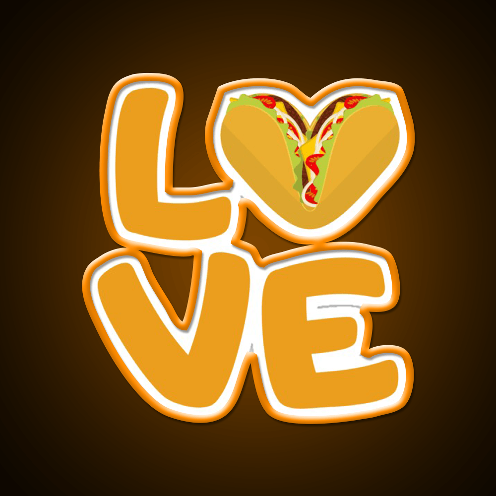 No Love No Tacos La Carreta Funny Taco Led Neon Sign Rgb Color - Shineneon