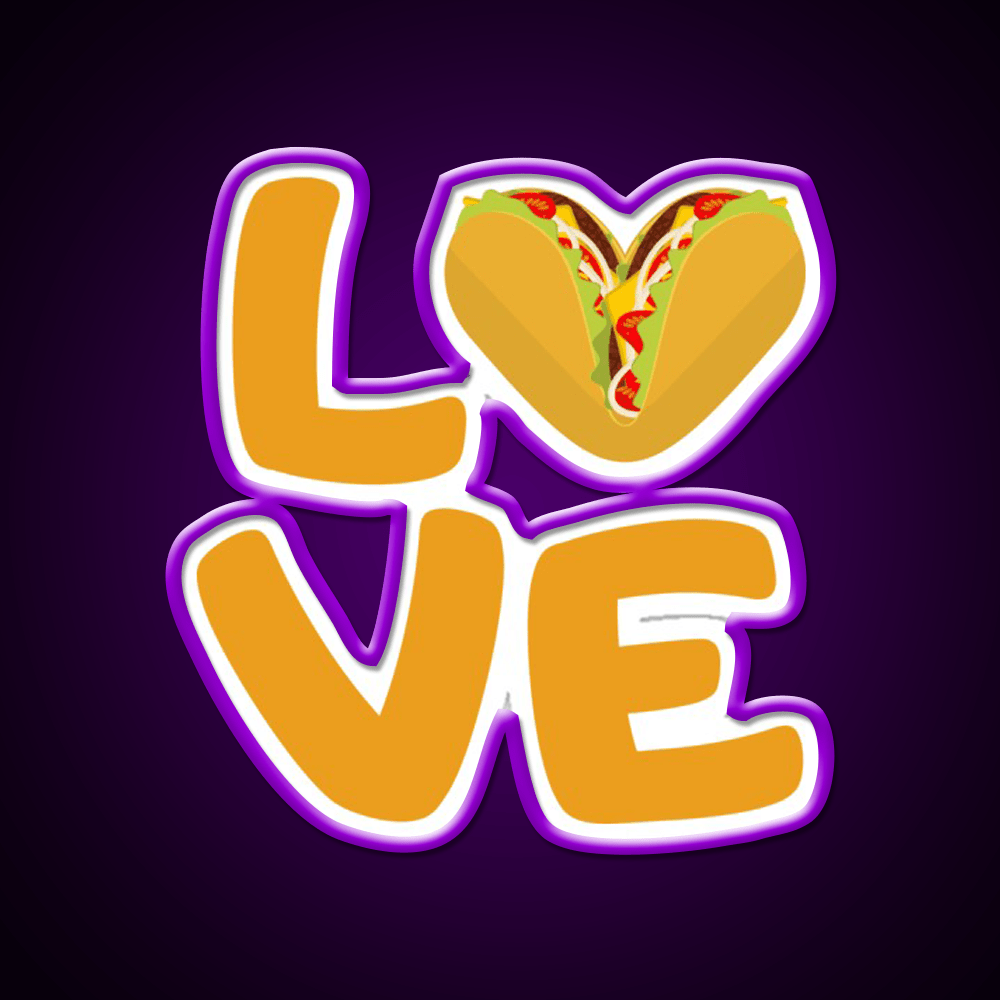 No Love No Tacos La Carreta Funny Taco Led Neon Sign Rgb Color - Shineneon
