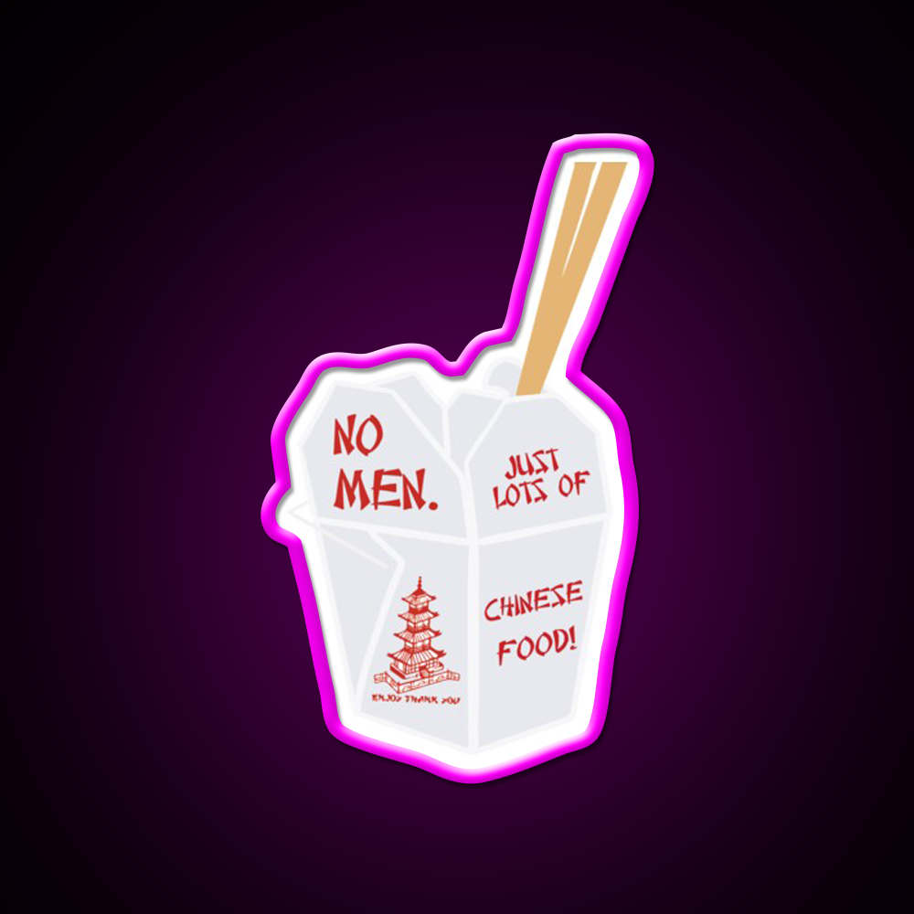 No Men Just Lots Of Chinese Food Fast Food Led Neon Sign For Burger Place Rgb Color