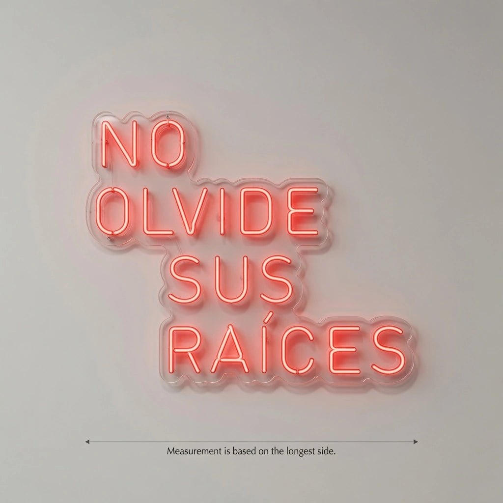 No Olvidde Sus Raices LED Neon Sign - Shineneon