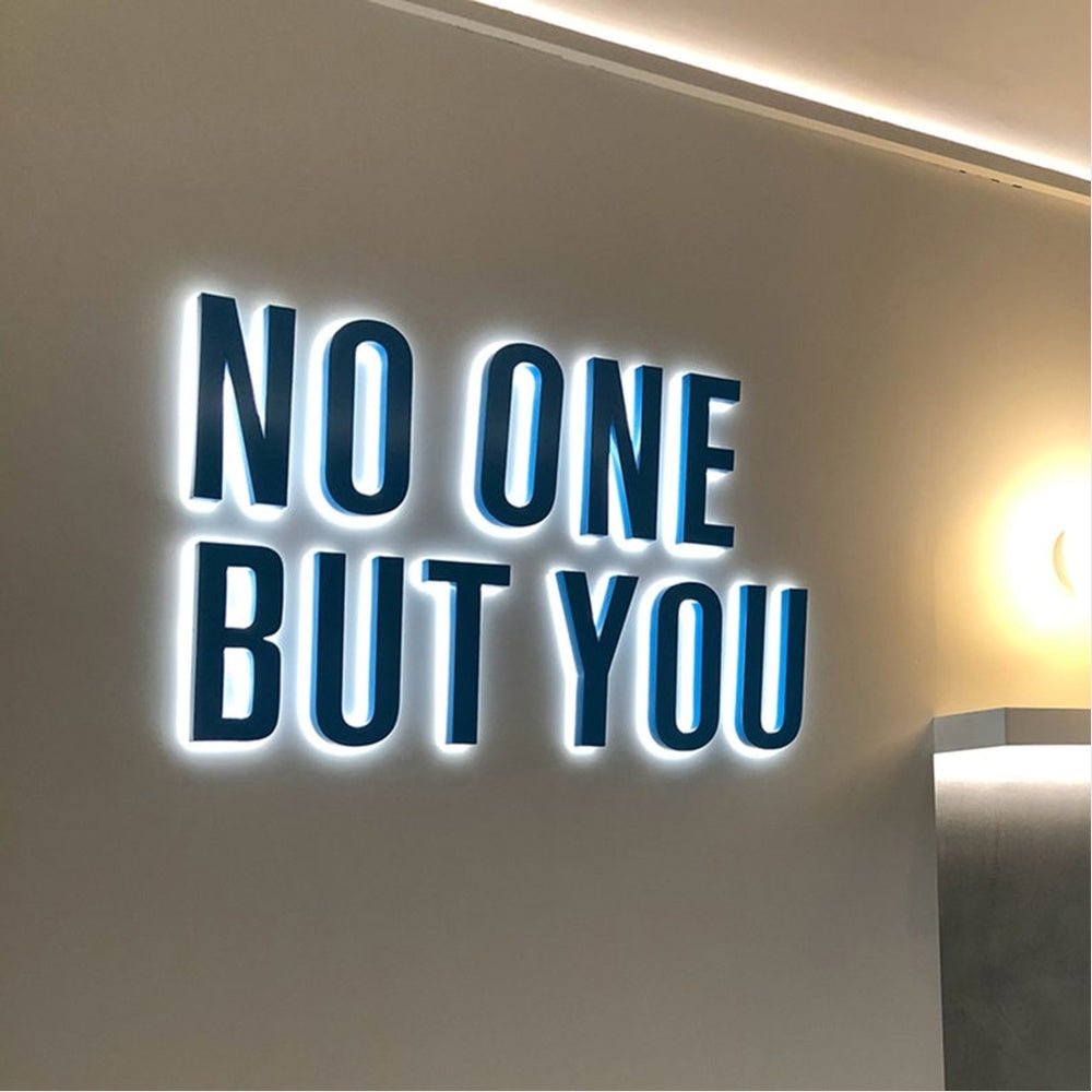 No One But You 3D Backlit Channel Letters Led Light Sign - Shineneon