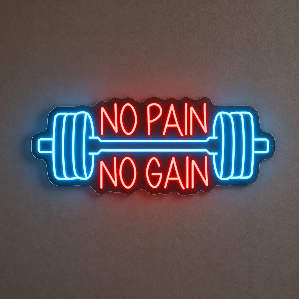 No Pain No Gain Barbell Vintage LED Neon Sign - Shineneon