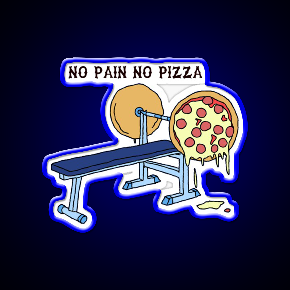 No Pain No Pizza Gym Fitness Led Neon Sign Rgb Color