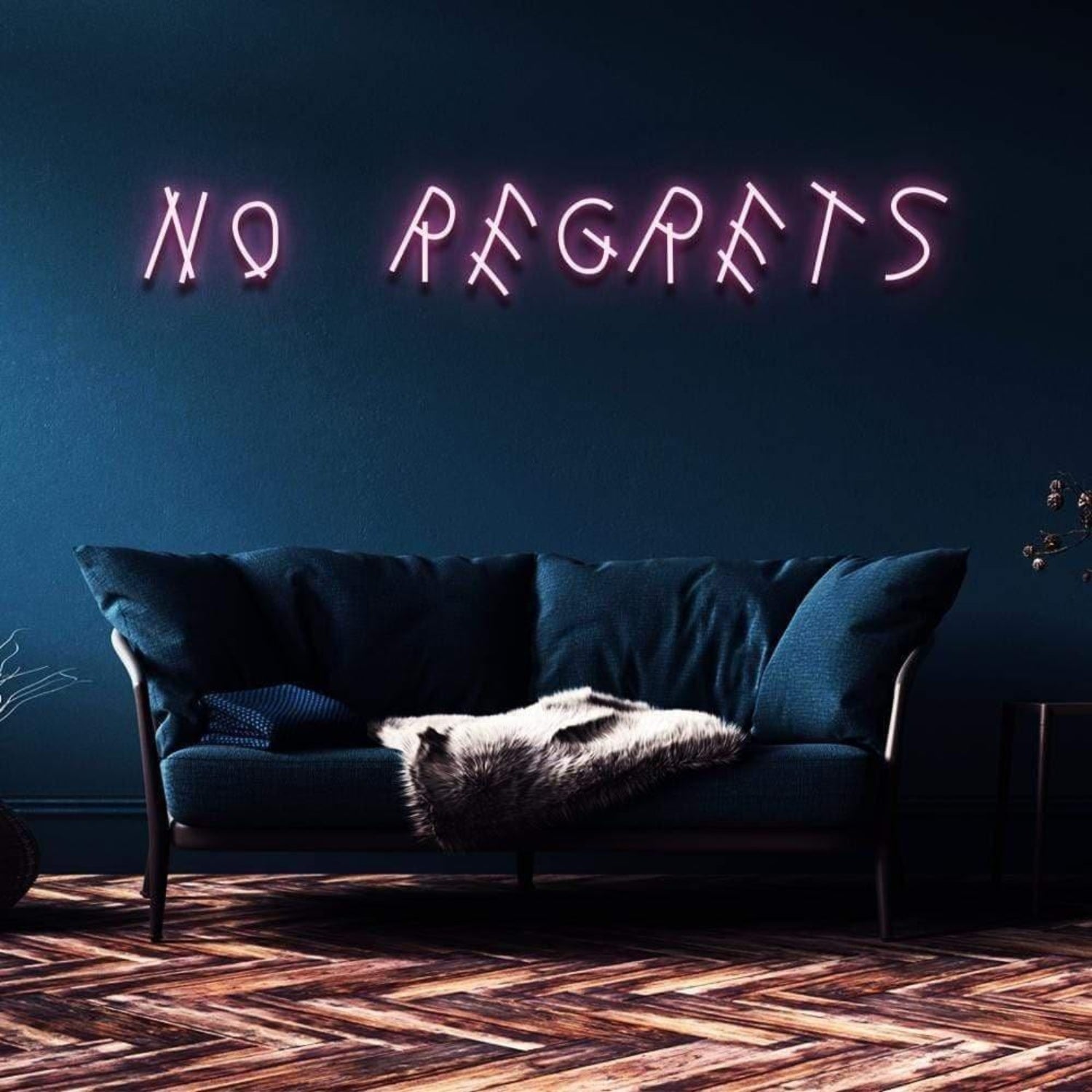 No Regrets Purple-Pink Led Neon Sign For Bedroom And Living Room Decor | Shineneon