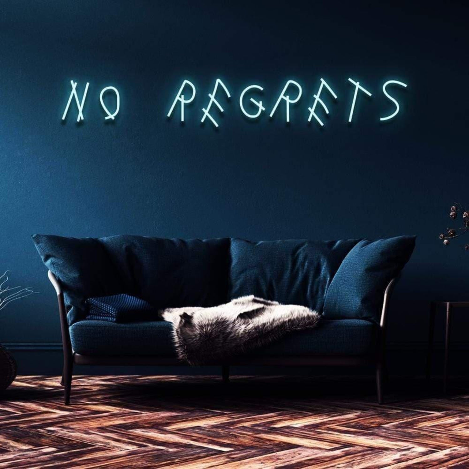 No Regrets Purple-Pink Led Neon Sign For Bedroom And Living Room Decor | Shineneon