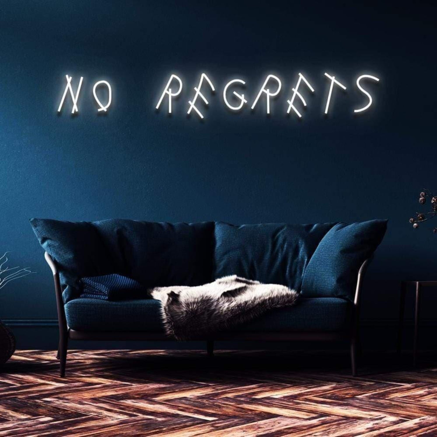 No Regrets Purple-Pink Led Neon Sign For Bedroom And Living Room Decor | Shineneon