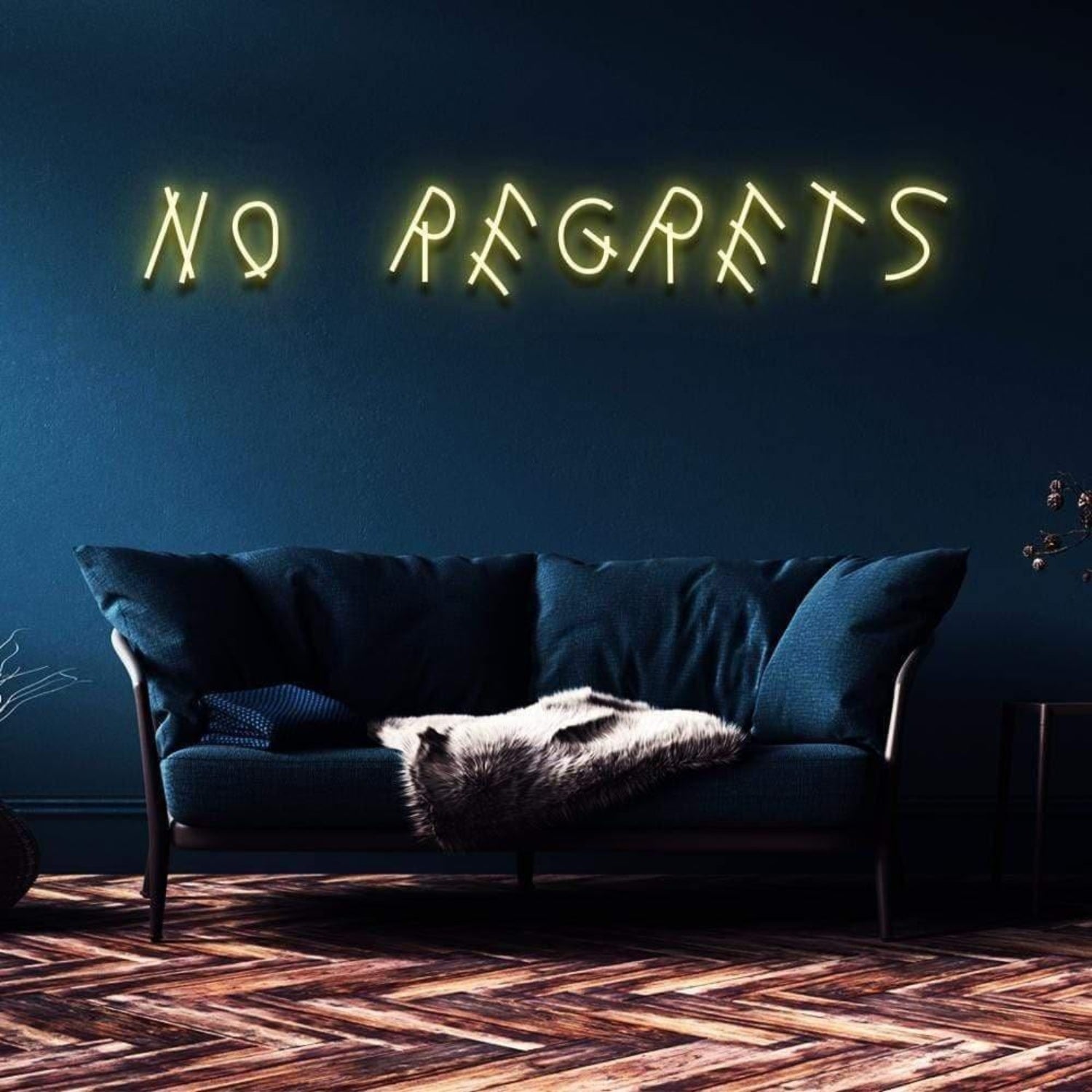 No Regrets Purple-Pink Led Neon Sign For Bedroom And Living Room Decor | Shineneon