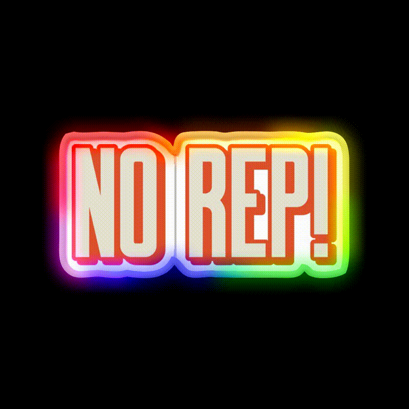 No Rep Gym Fitness Led Neon Sign Rgb Color