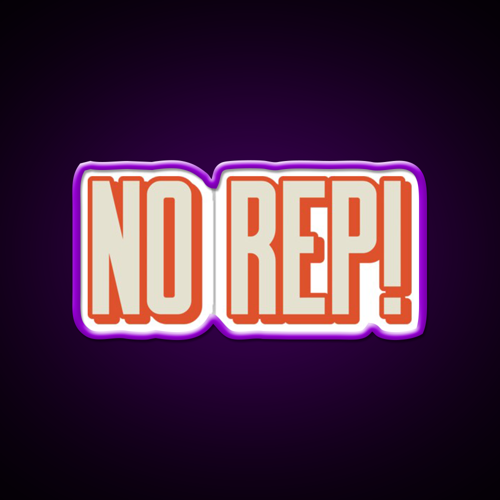 No Rep Gym Fitness Led Neon Sign Rgb Color