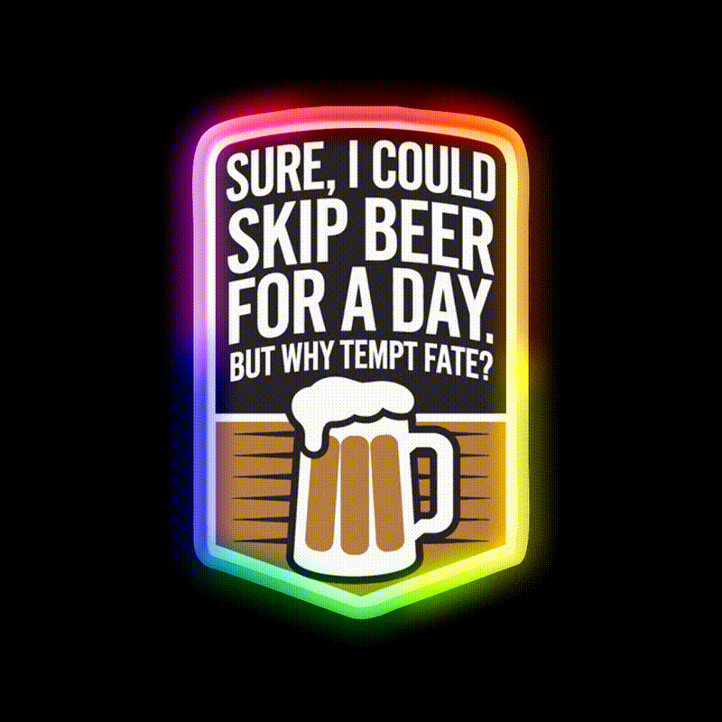 No Skip Beer Club Man Cave Bar Led Neon Sign Rgb Color