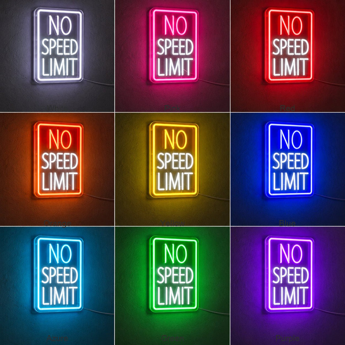 No Speed Limit Garage LED Neon Sign - Shineneon