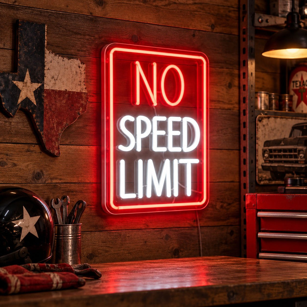 No Speed Limit Garage LED Neon Sign - Shineneon