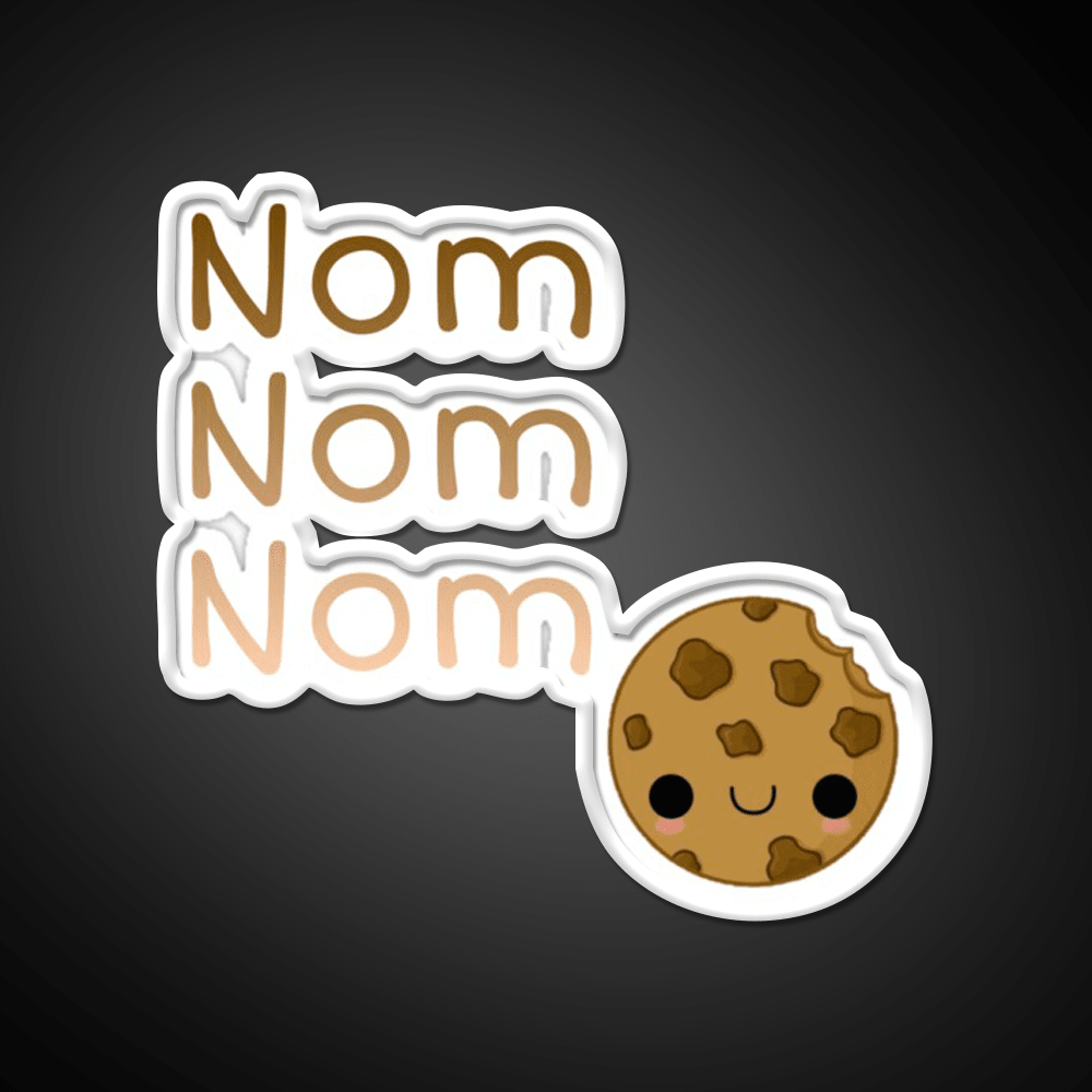 Nom Nom Nom Snack Food Led Neon Sign Rgb Color - Shineneon