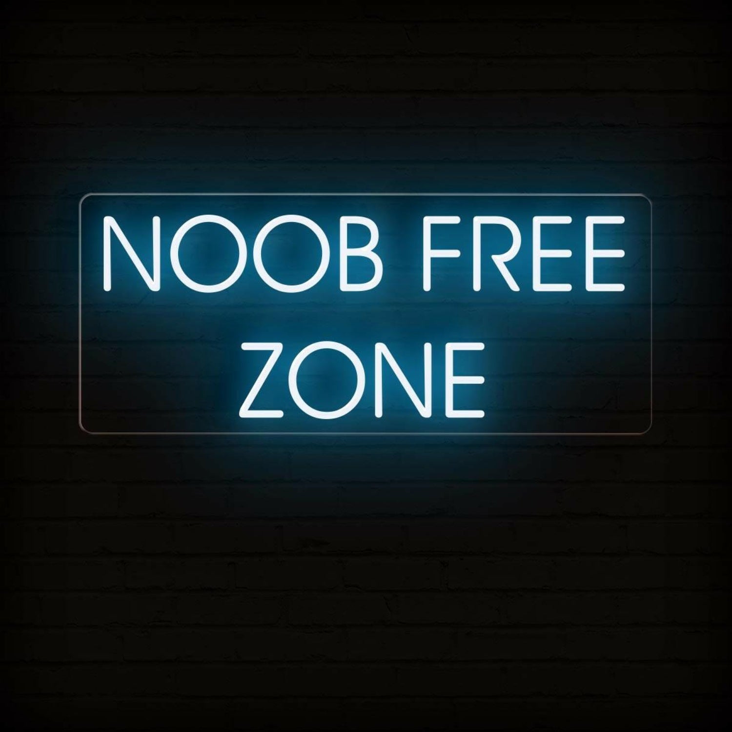 Noob Free Zone Red Led Neon Sign For Gaming Room Decor | Shineneon