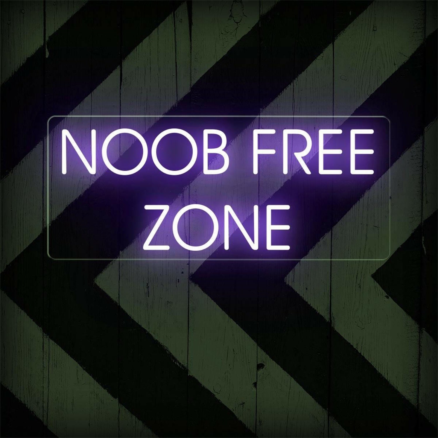 Noob Free Zone Red Led Neon Sign For Gaming Room Decor | Shineneon