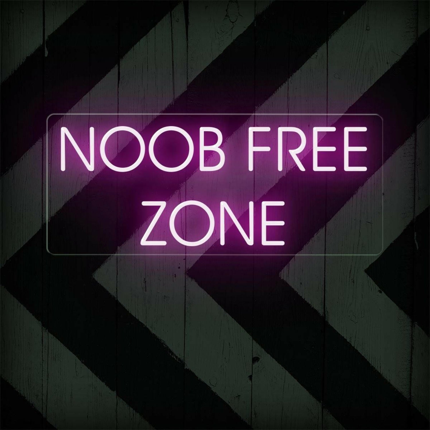 Noob Free Zone Red Led Neon Sign For Gaming Room Decor | Shineneon