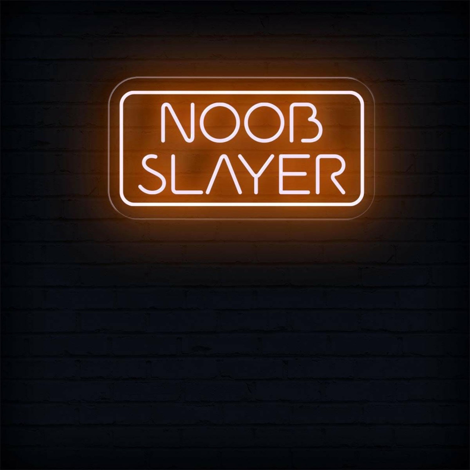 Noob Slayer Warm Orange Led Neon Sign For Gaming Room And Esports Decor | Shineneon