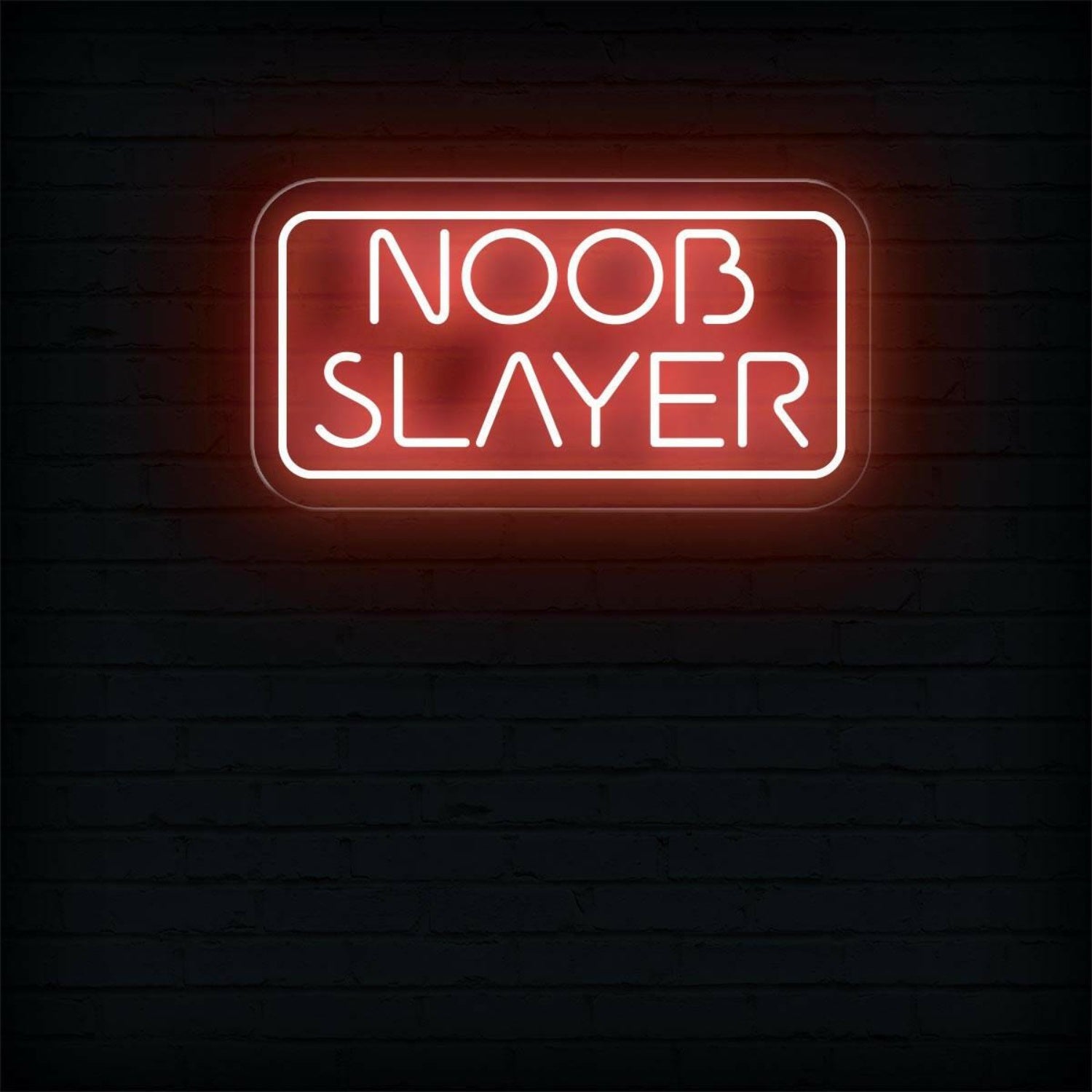 Noob Slayer Warm Orange Led Neon Sign For Gaming Room And Esports Decor | Shineneon