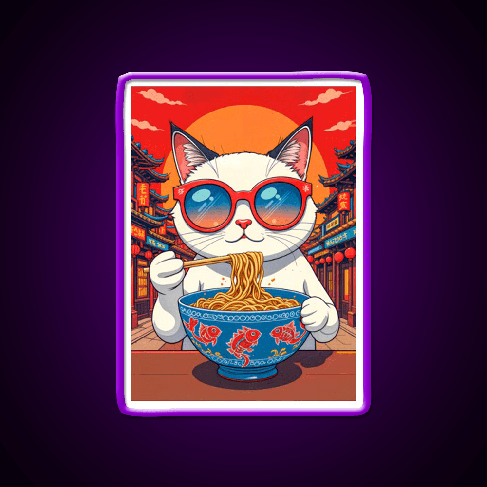 Noodle Time In Neon Chinatown Asian Cultural Led Neon Sign Rgb Color - Shineneon