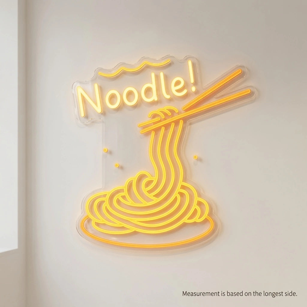 Noodle Wall Decor LED Neon Sign - 04 Size Image