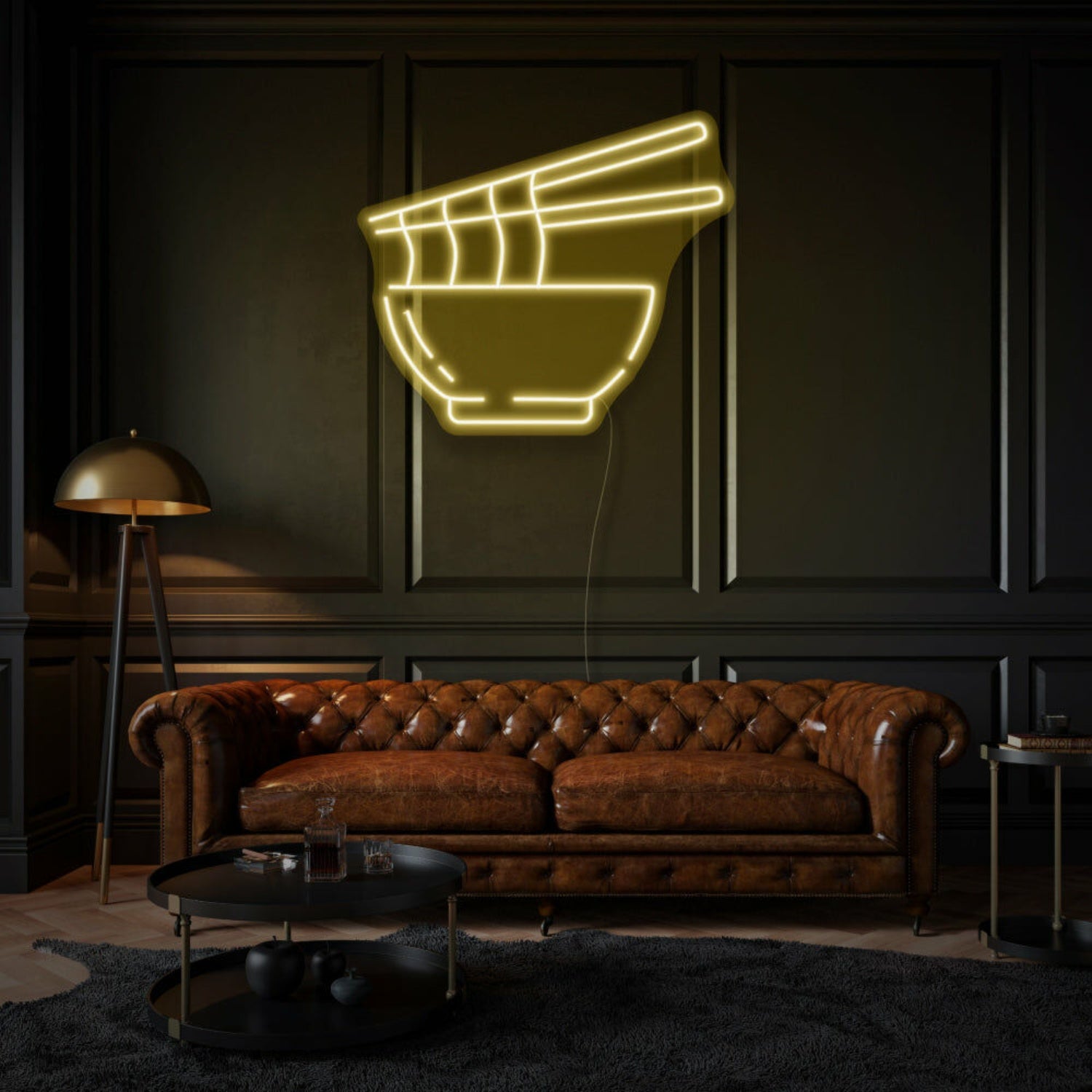 Noodles In Bowl Neon Delight For Asian Cuisine Lovers | Shineneon