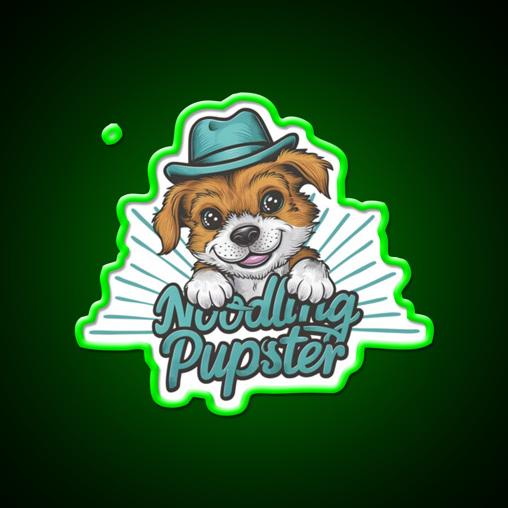 Noodling Pupster Led Neon Sign Chinese Food Rgb Color