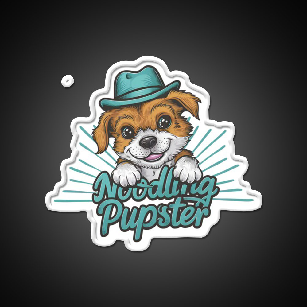 Noodling Pupster Led Neon Sign Chinese Food Rgb Color