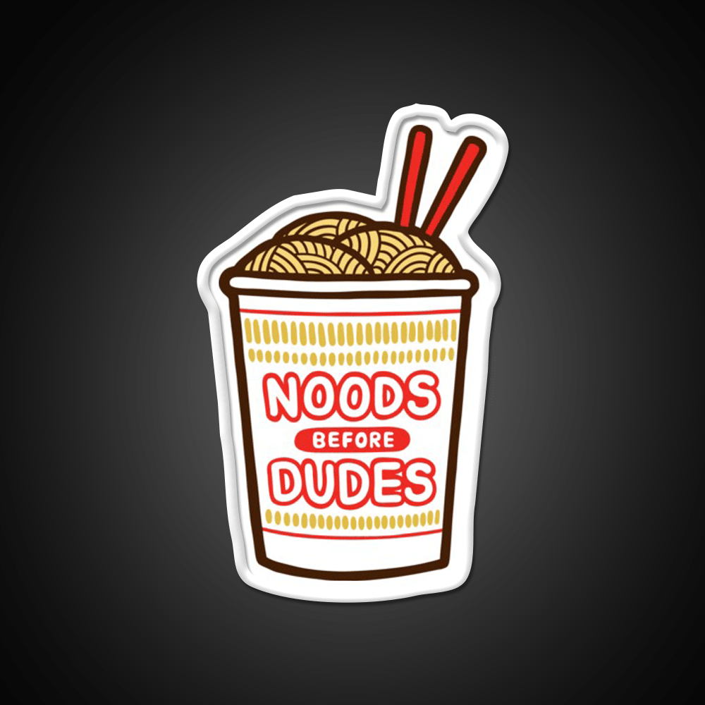 Noods Before Dudes Led Neon Sign Chinese Food Rgb Color - Shineneon