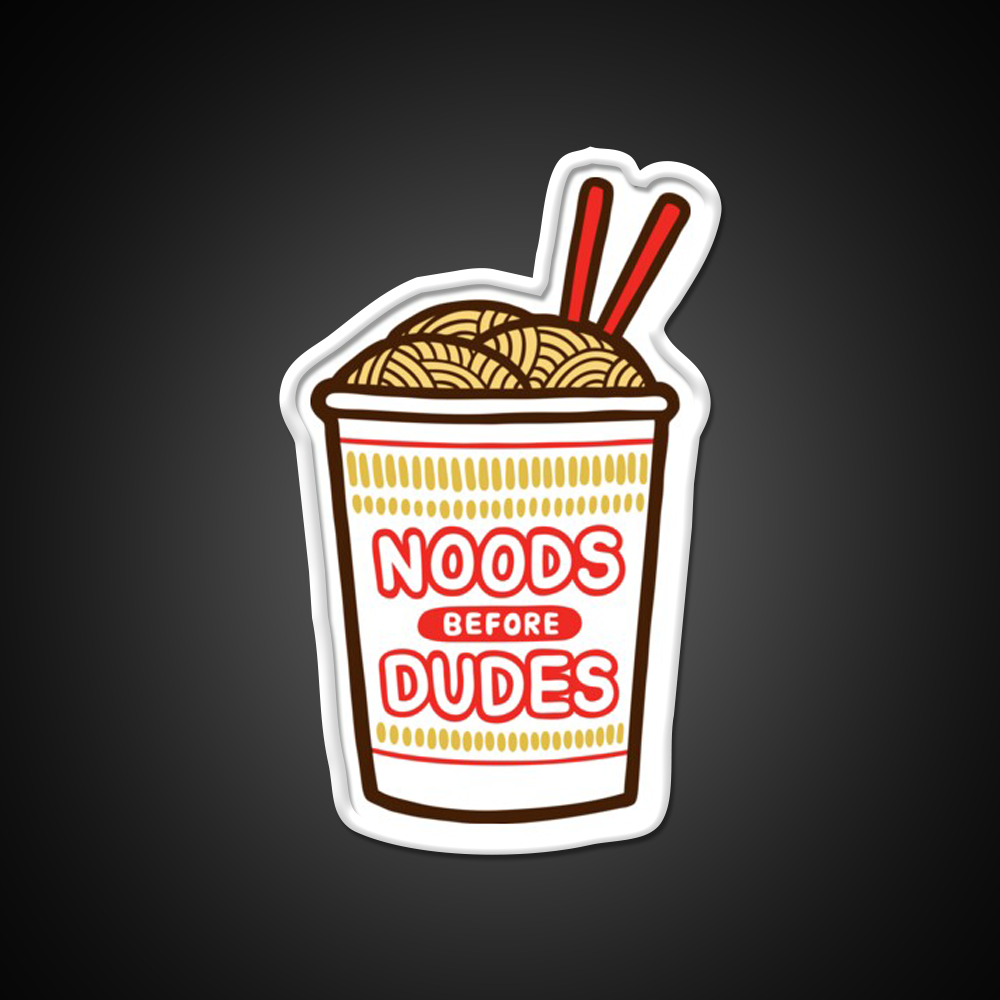 Noods Before Dudes Led Neon Sign Chinese Food Rgb Color