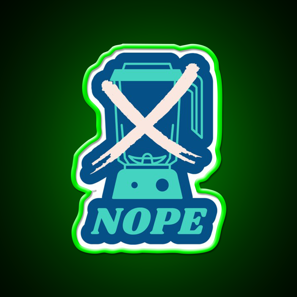 Nope No Blender Broken Bartender Bar Humor Man Cave Bar Led Neon Sign Rgb Color