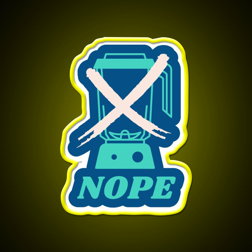 Nope No Blender Broken Bartender Bar Humor Man Cave Bar Led Neon Sign Rgb Color