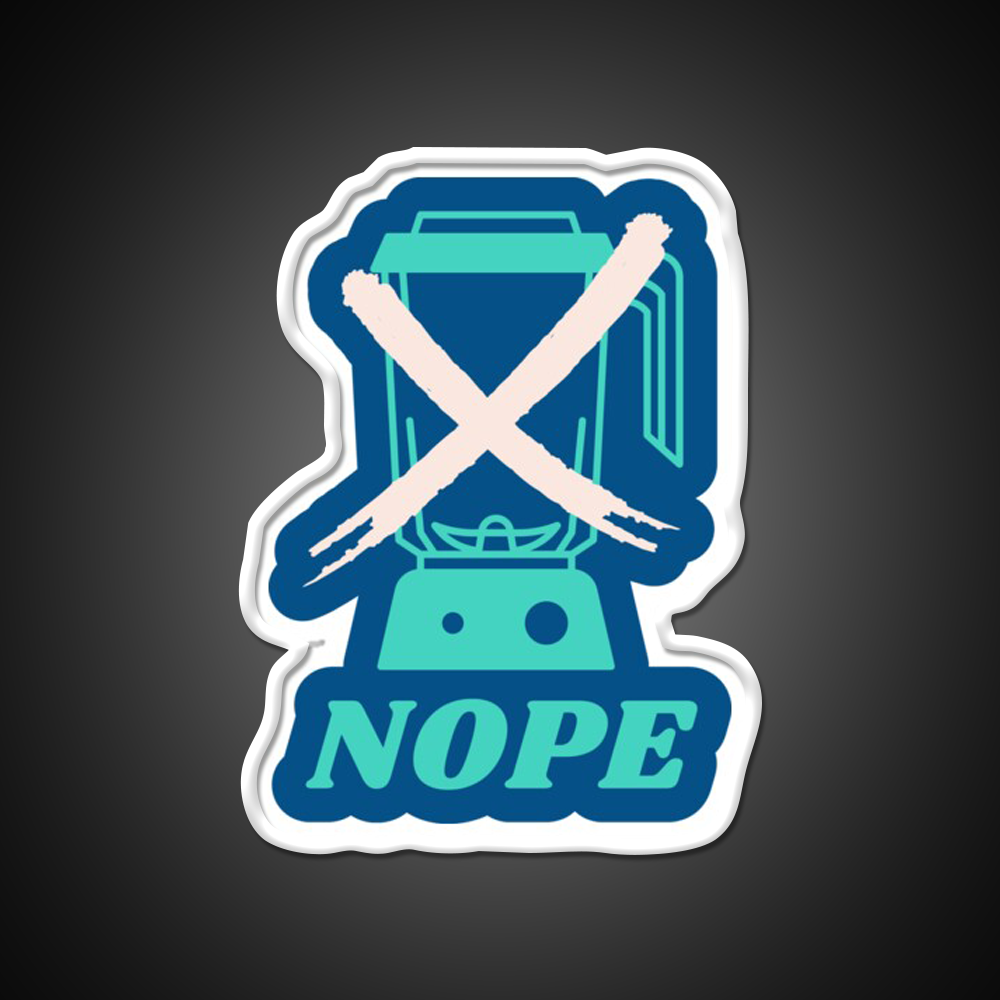 Nope No Blender Broken Bartender Bar Humor Man Cave Bar Led Neon Sign Rgb Color