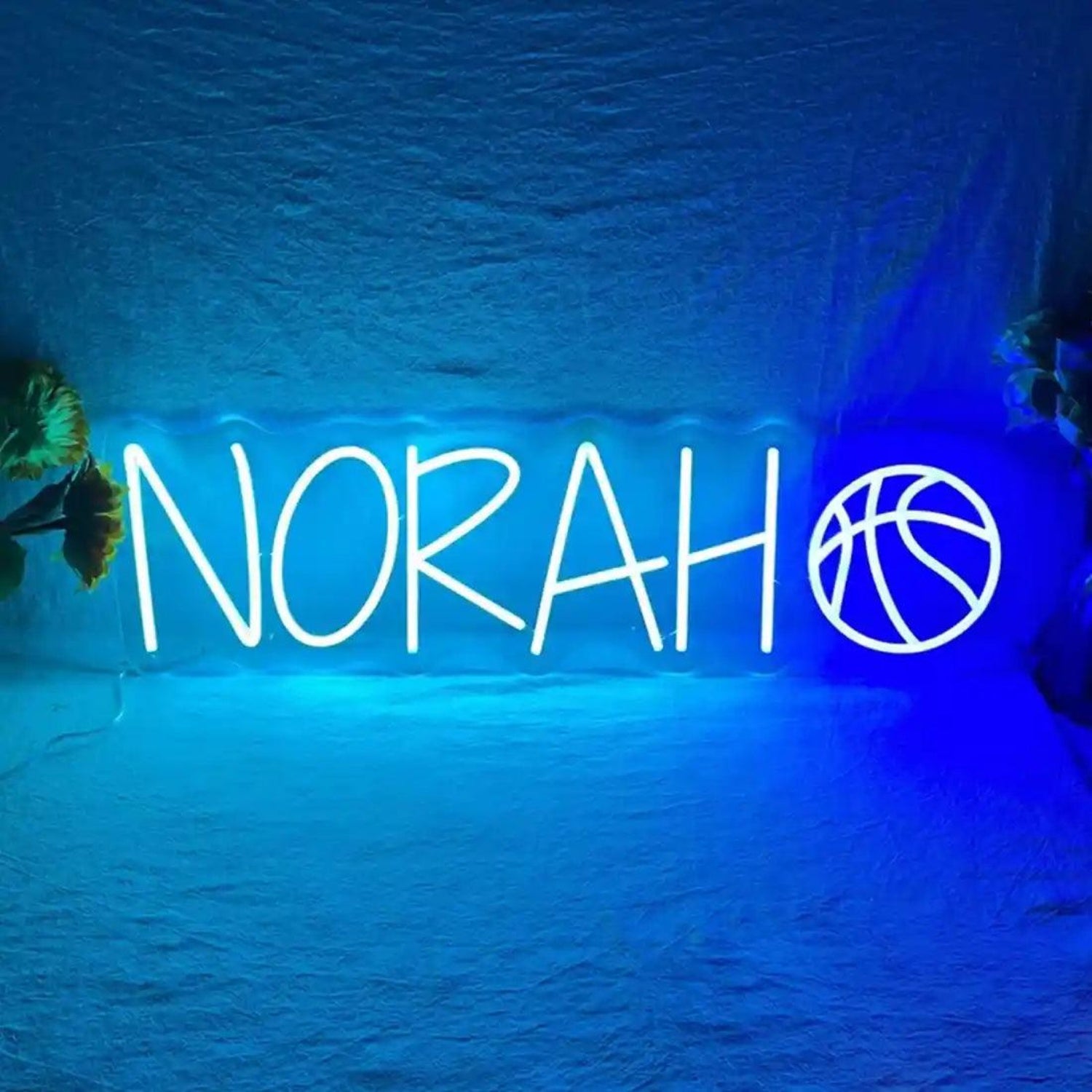 Norah Basketball White and Blue LED Neon Sign for Room Decor | Shineneon
