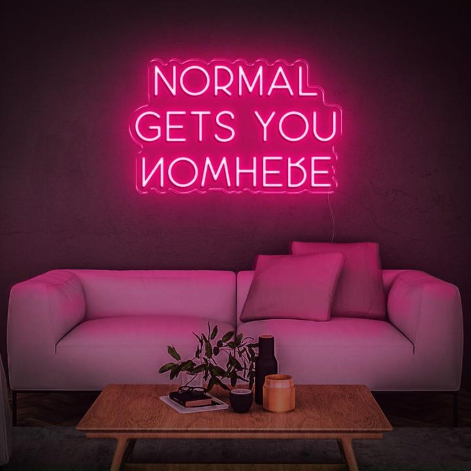 Normal Gets You Nowhere Bright Blue Led Neon Sign Modern Home Wall Decor | Shineneon