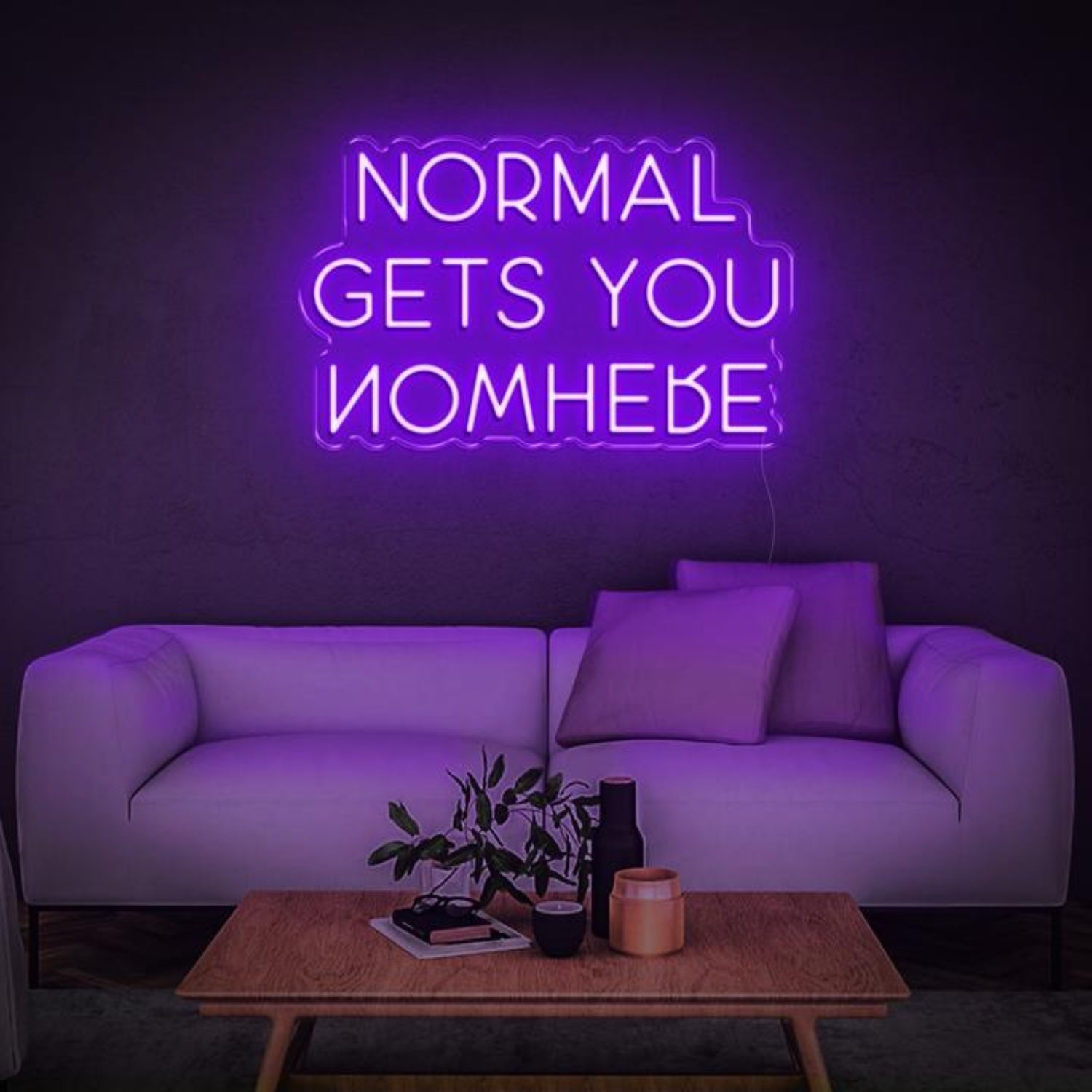Normal Gets You Nowhere Bright Blue Led Neon Sign Modern Home Wall Decor | Shineneon