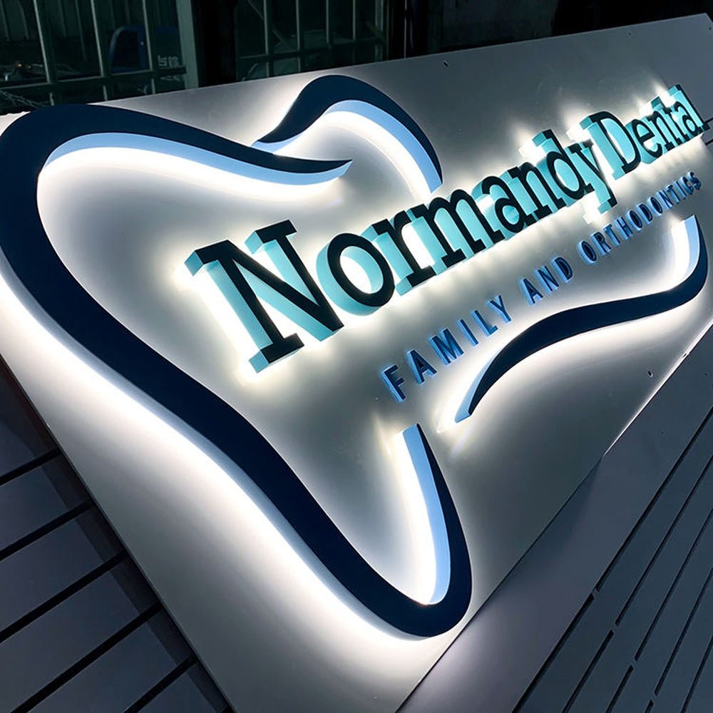 Normandy Dental 3D Backlit Channel Letters Led Light Sign - Shineneon