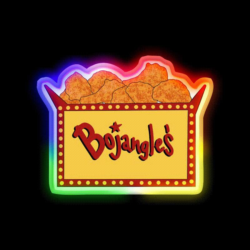 North Carolina Fried Chicken Fast Food Led Neon Sign For Burger Place Rgb Color