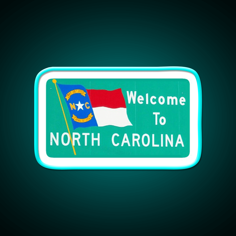 North Carolina Welcome Sign Nc Welcome Led Neon Sign Open Sign Rgb Color - Shineneon